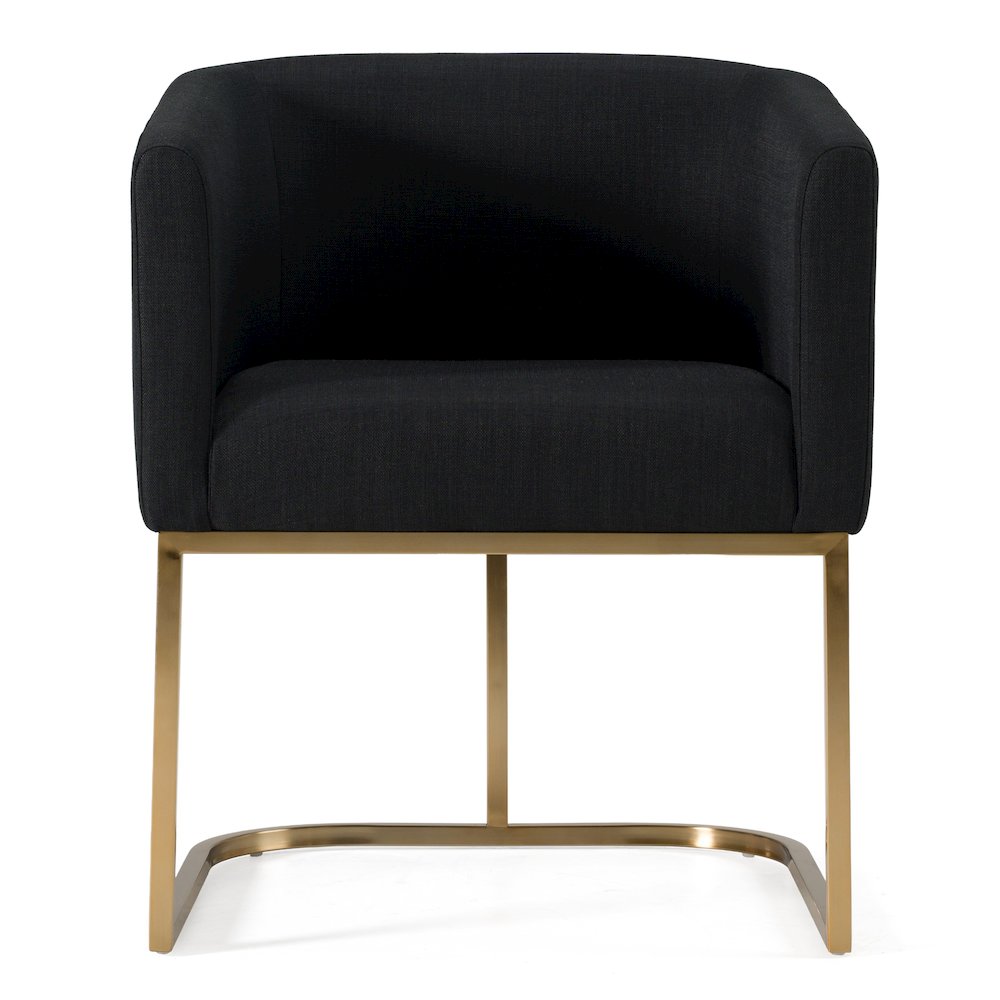 Yukon - Modern Black and Antique Brass Dining Chair