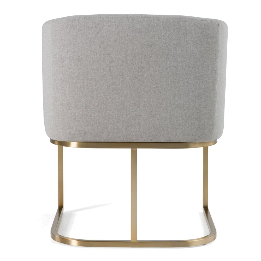 Modrest Yukon - Modern Light Grey Fabric Dining Chair