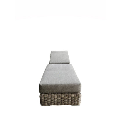 Tulum Chaise Lounge with Cushion, Dark Beige