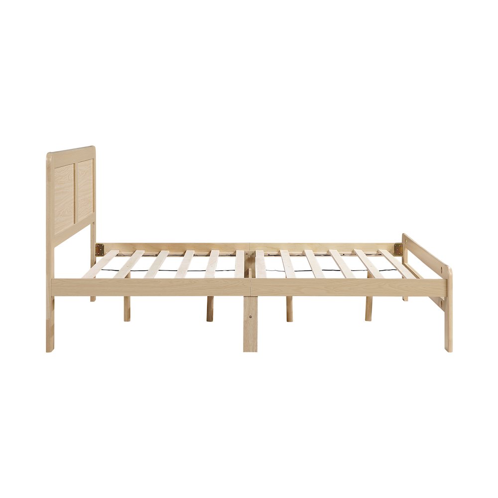 Carter Asian Hardwood Queen Platform Bed in Natural