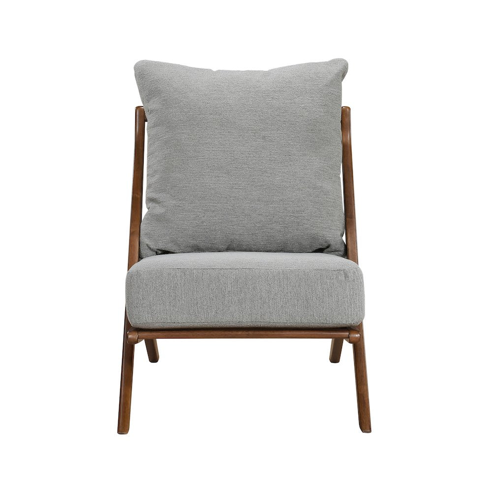 Audrey Chenille Accent Chair in Gray
