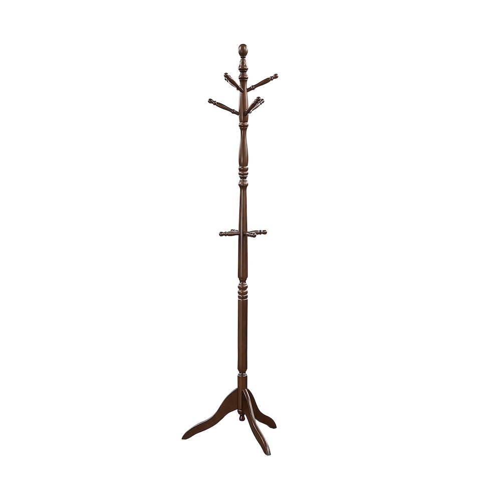 Manny Rubberwood Coat Rack in Dark Brown