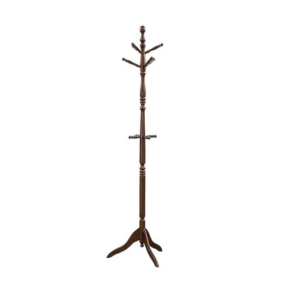 Manny Rubberwood Coat Rack in Dark Brown