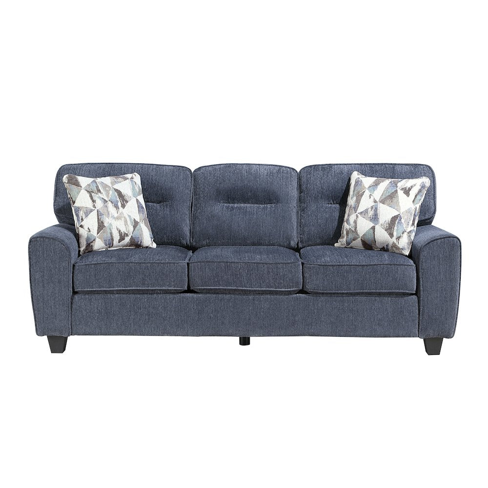 Bennett Chenille 3pc Set: Sofa, Love, Chair in Blue