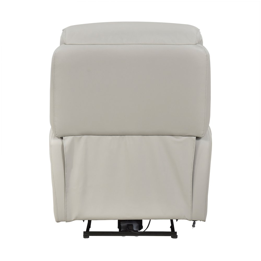 Leif Leather Power Reclining Chair in Light Gray