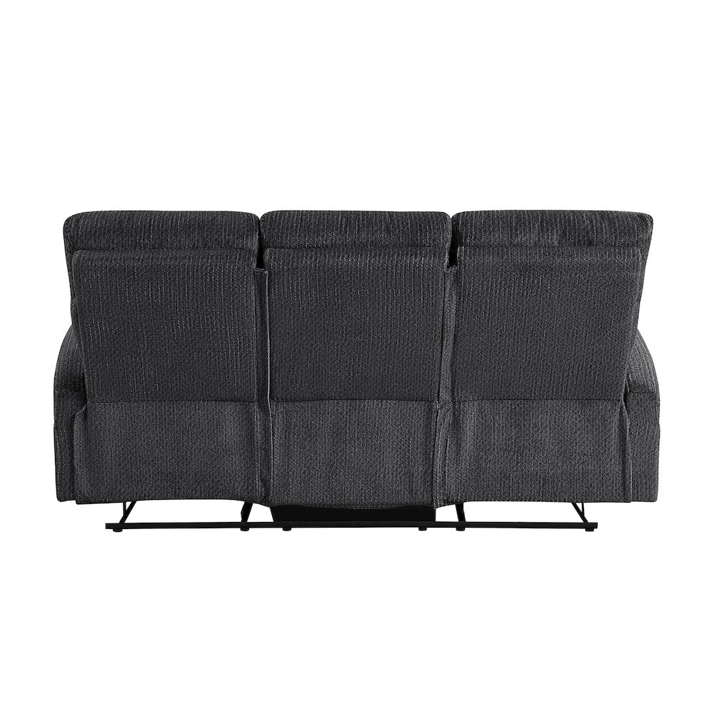 Allen Microfiber 3pc Set: Sofa, Love, Chair in Dark Gray