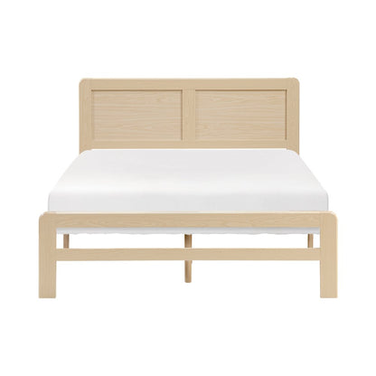 Carter Asian Hardwood Queen Platform Bed in Natural
