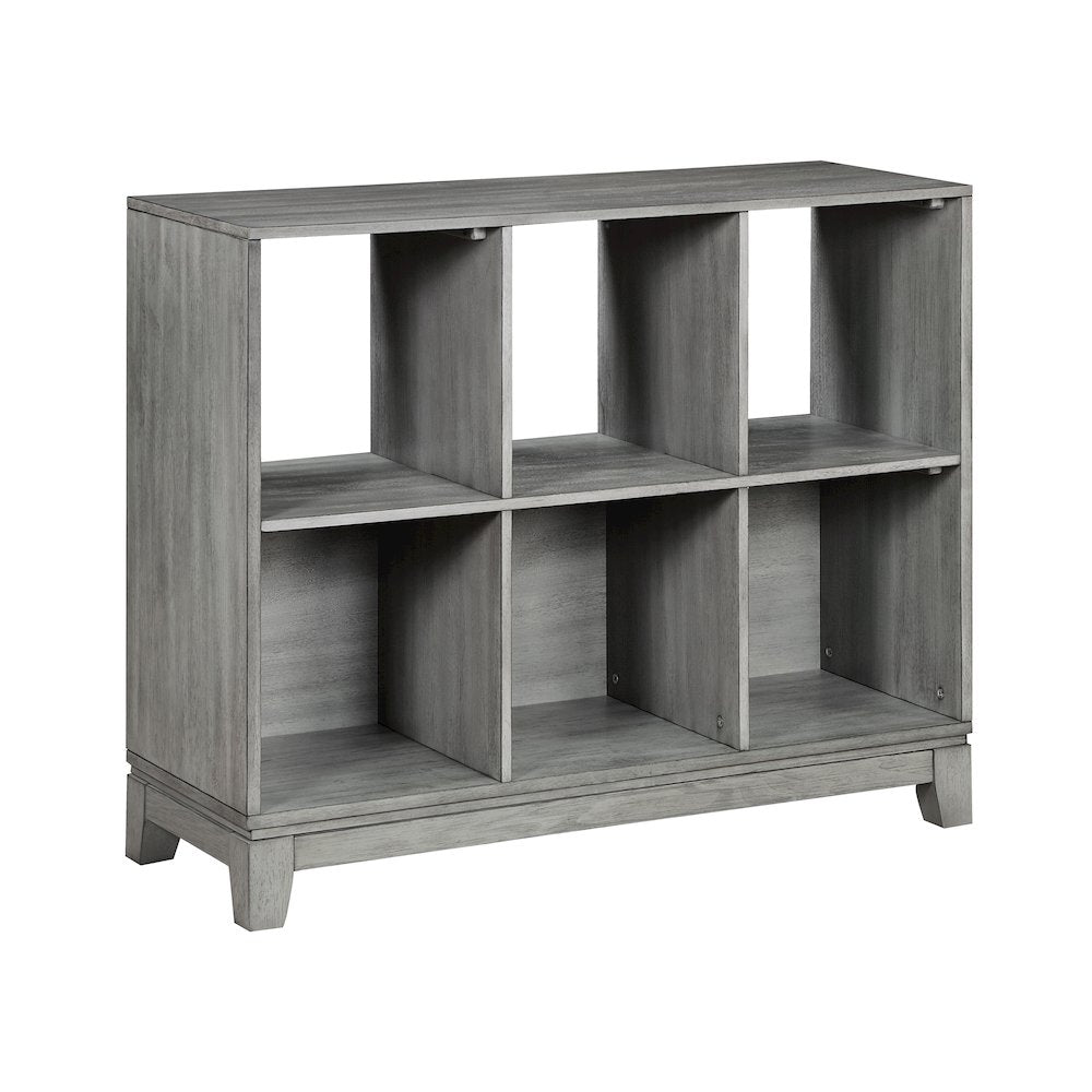 Garretson Acacia Bookcase in Gray
