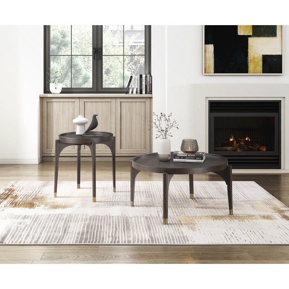 Anton Asian Hardwood Cocktail Table in Dark Brown