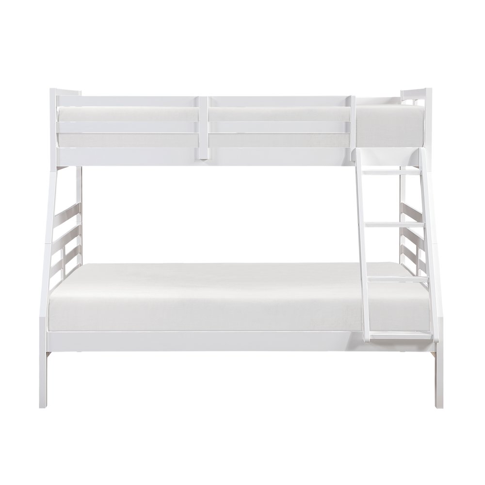 Darden Pine Twin/Full Bunk Bed in White