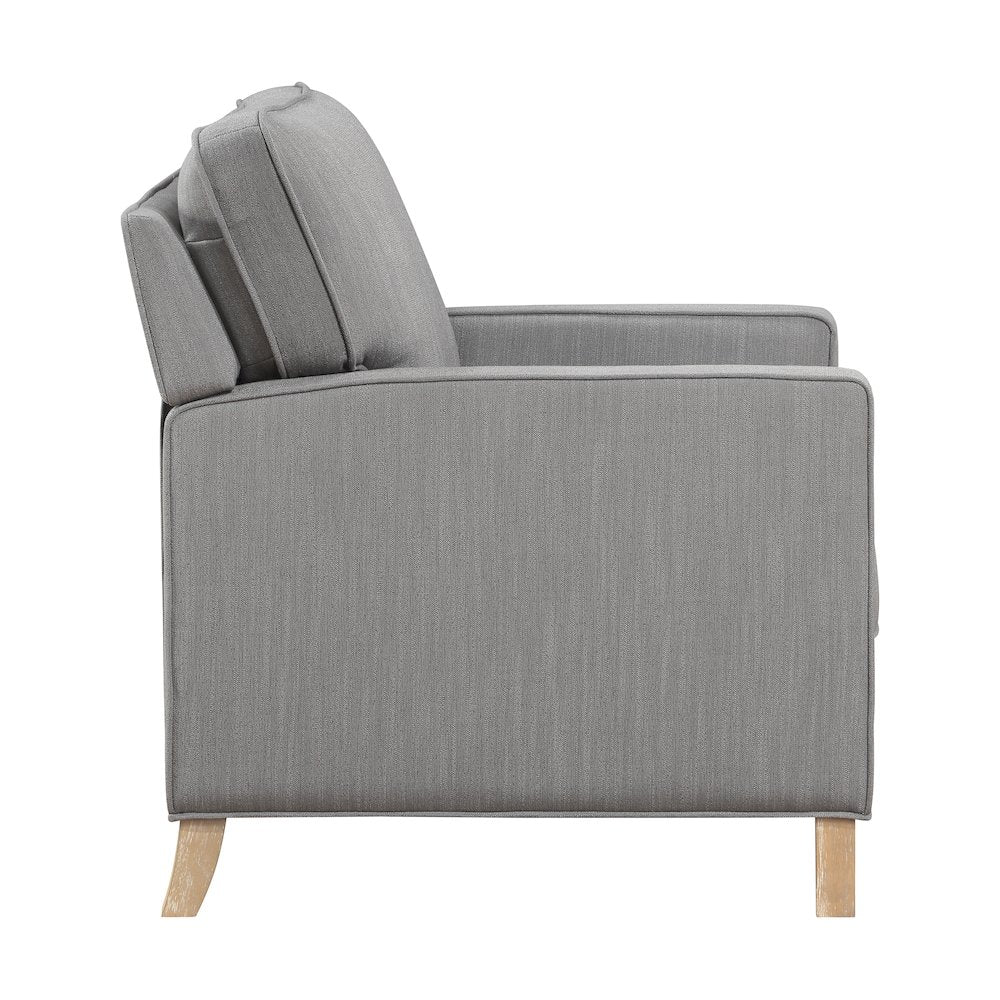 Hampstead Textured Push Back Reclining Chair in Gray