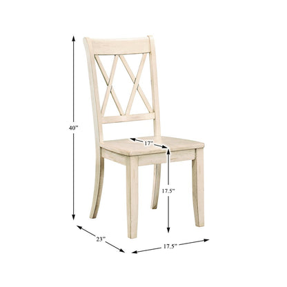 Janina Wood Dining Room Side Chair, set of 2 in White