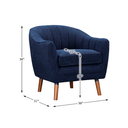 Cutler Textured Accent Chair in Blue