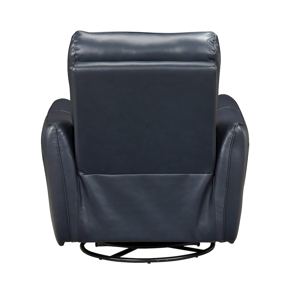 Thomas Leather Swivel Glider Reclining Chair in Dark Blue