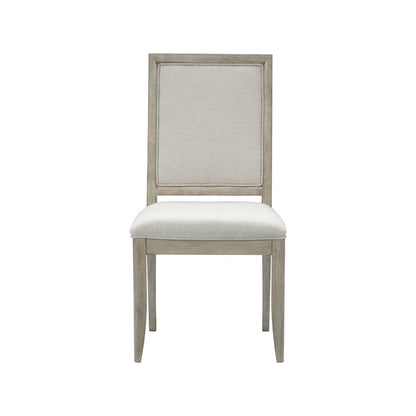 Mckewen Wood Dining Room Side Chair, set of 2 in White gray
