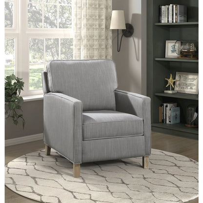 Hampstead Textured Push Back Reclining Chair in Gray