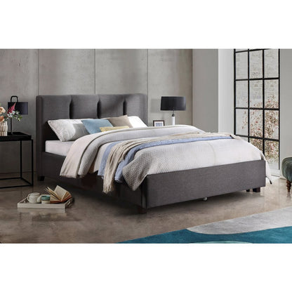 Aitana Textured California King Platform Bed in Graphite
