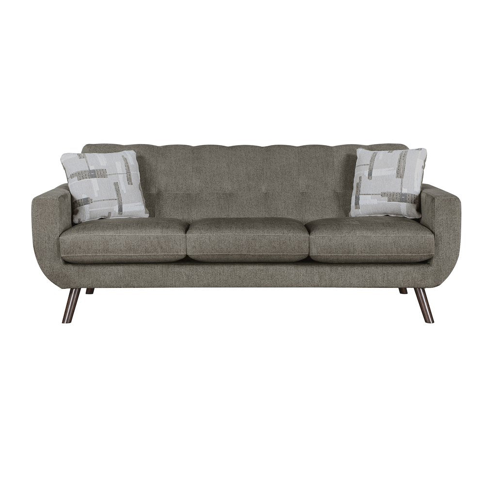 Janne Microfiber Sofa in Brown