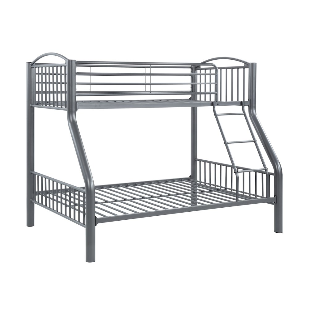 Beckett Metal Twin Over Full Metal Bunk Bed in Gray