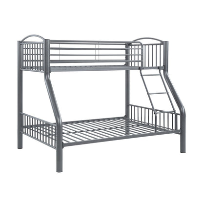 Beckett Metal Twin Over Full Metal Bunk Bed in Gray