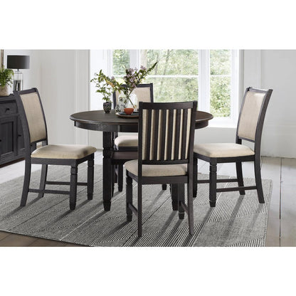 Asher Wood Dining Room Table in Brown and Black Finish