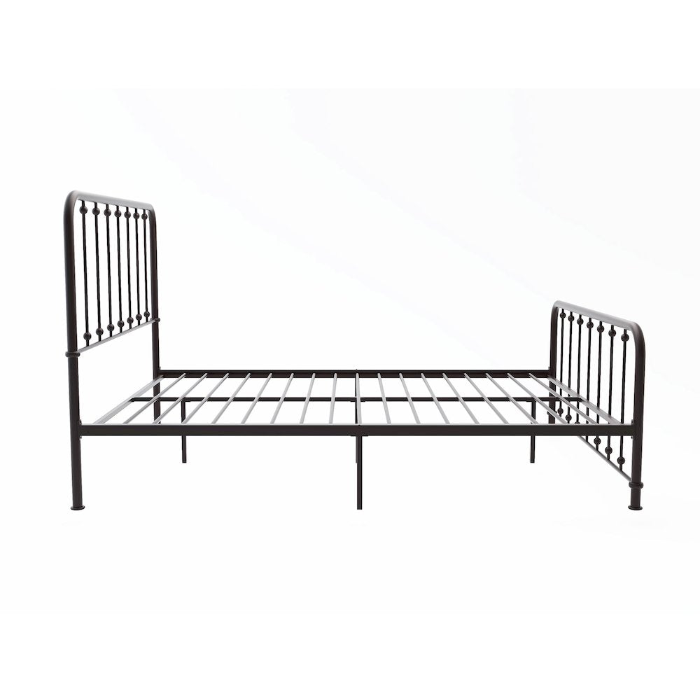 Larkspur Metal Queen Platform Bed in Dark bronze