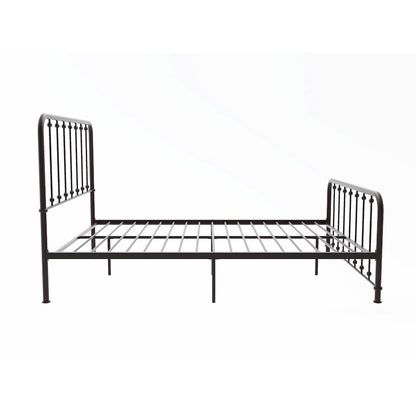 Larkspur Metal Queen Platform Bed in Dark bronze