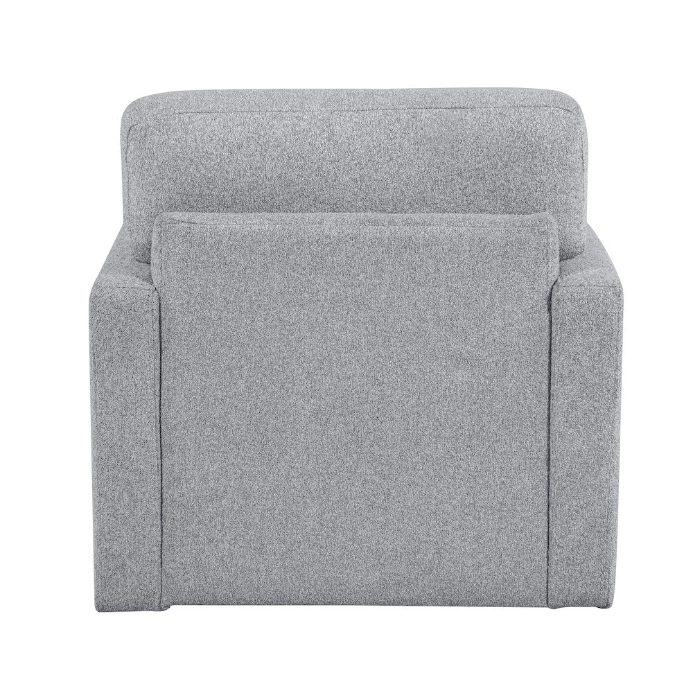 Pompano Boucle Swivel Chair in Gray