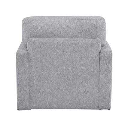 Pompano Boucle Swivel Chair in Gray