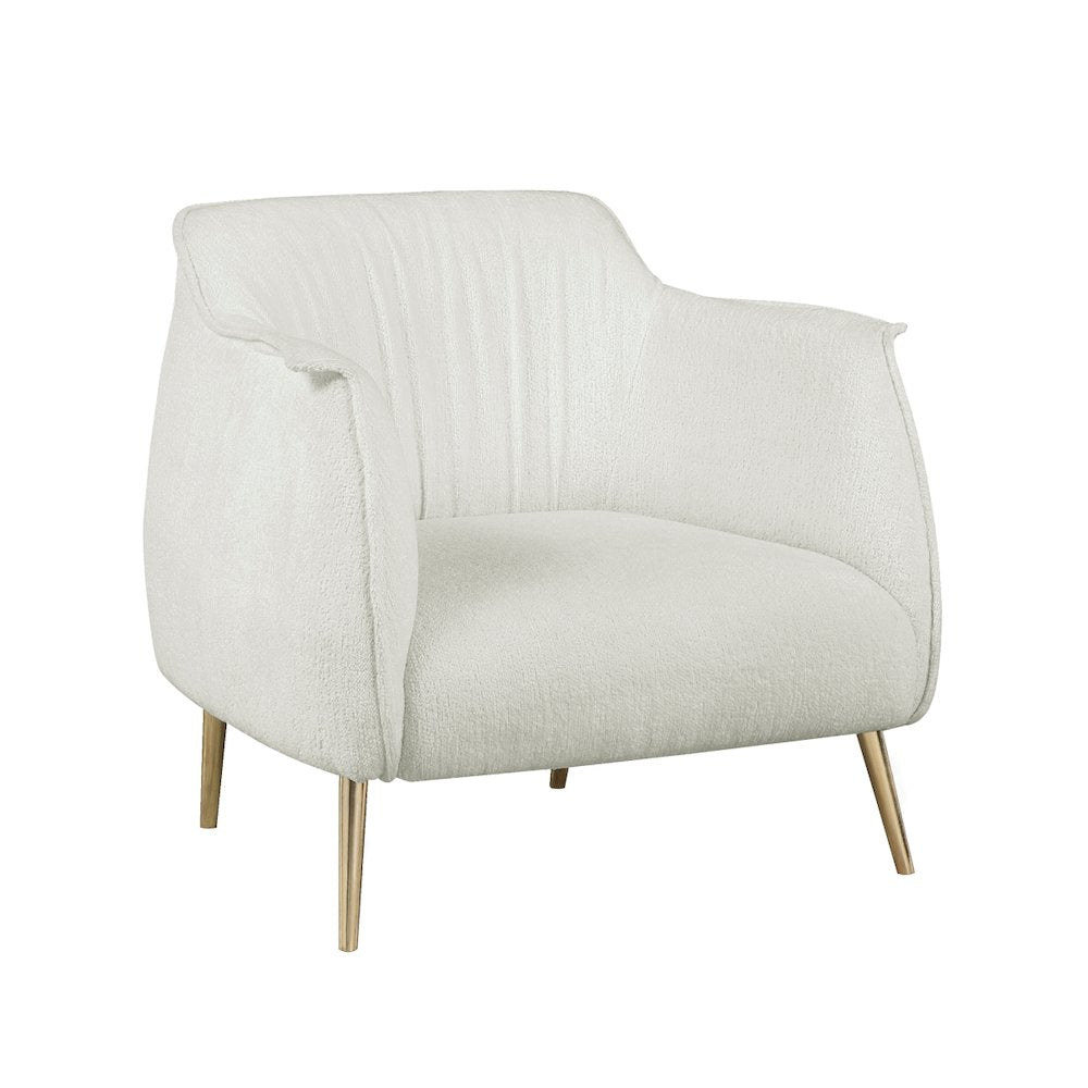 Lexicon Rachael Boucle Accent Chair in White