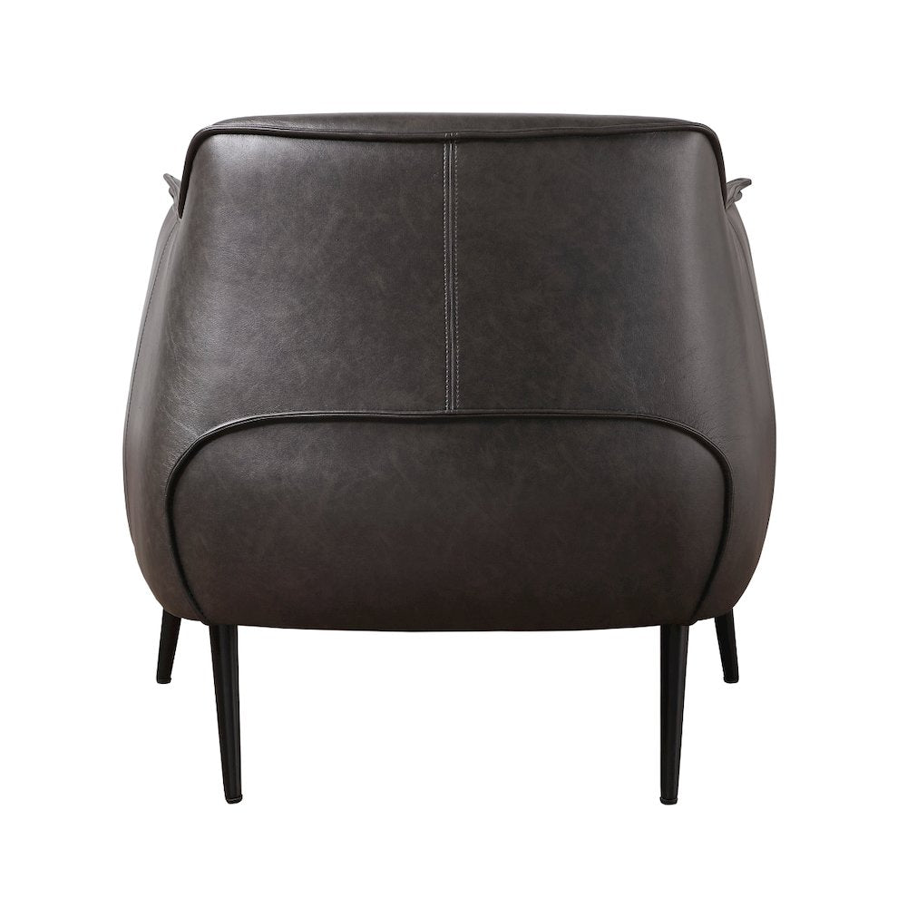 Lexicon Rachael Faux Leather Accent Chair in Brown