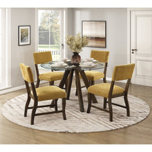 Aiden Chenille Side Chair in Mustard