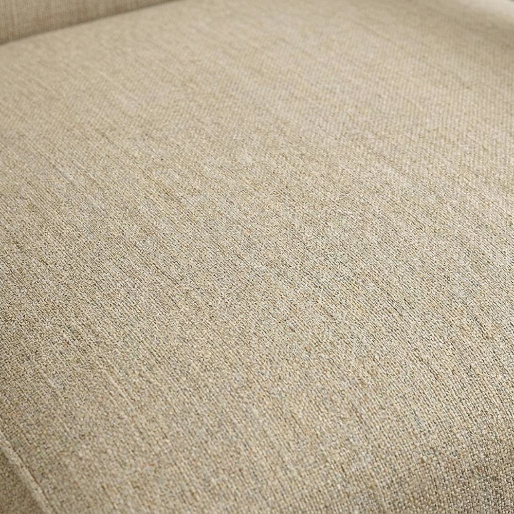 Damala Textured Fabric Upholstered Accent Chair with Arms, Light Brown