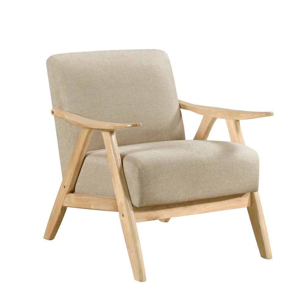 Lexicon Damala Textured Fabric Accent Chair in Light Brown