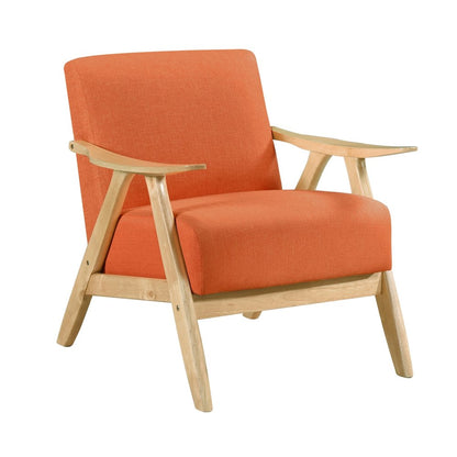 Lexicon Damala Textured Fabric Accent Chair in Orange