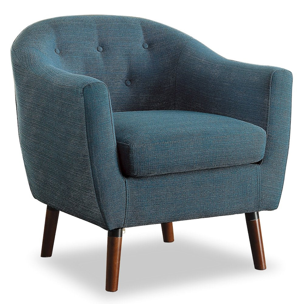 Lexicon Lucille Textured Fabric Accent Chair in Blue