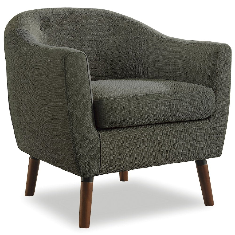 Lexicon Lucille Textured Fabric Accent Chair in Gray