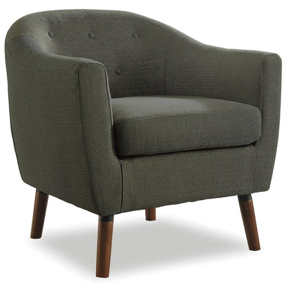 Lexicon Lucille Textured Fabric Accent Chair in Gray