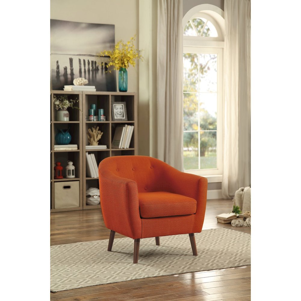 Lexicon Lucille Textured Fabric Accent Chair in Gray
