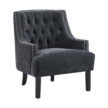 Lexicon Charisma Textured Fabric Accent Chair in Black
