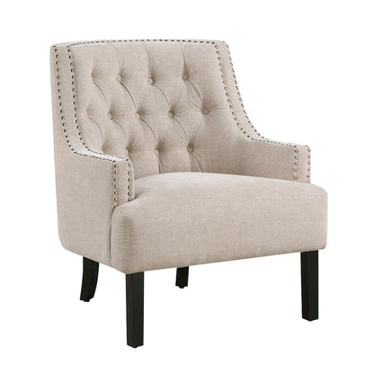 Lexicon Charisma Textured Fabric Accent Chair in Cement