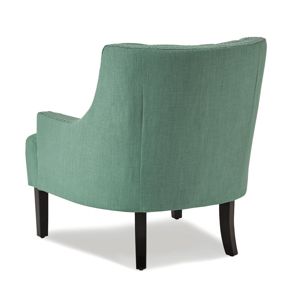 Lexicon Charisma Textured Fabric Accent Chair in Teal