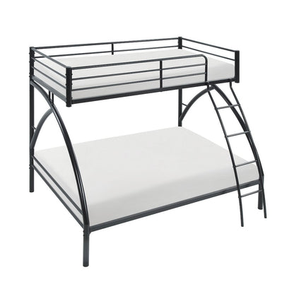 Bailey Metal Twin Over Full Metal Bunk Bed in Black