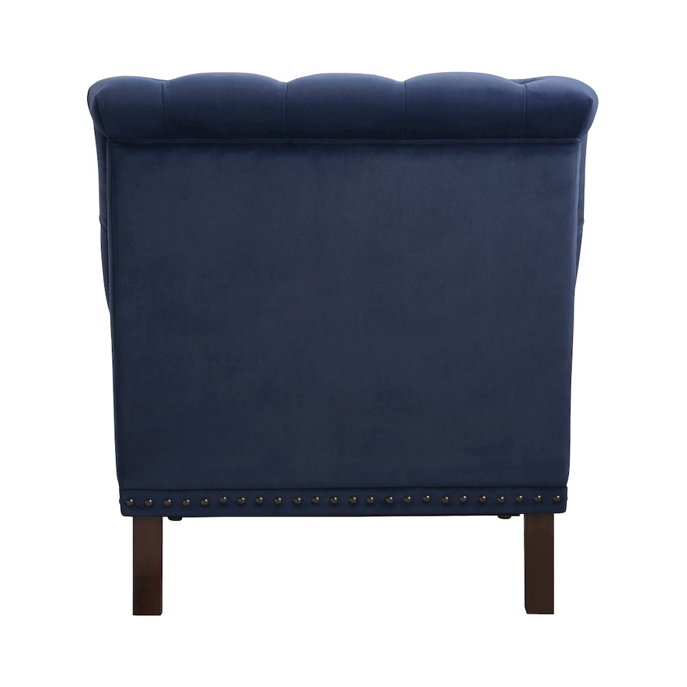 Lexicon Holland Park Textured Fabric Accent Chair in Dark Blue