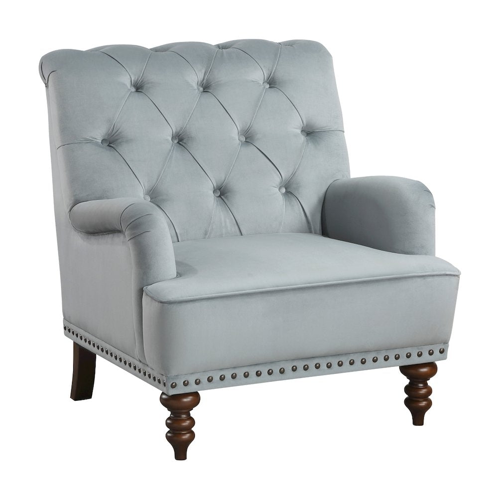 Lexicon Holland Park Textured Fabric Accent Chair in Gray