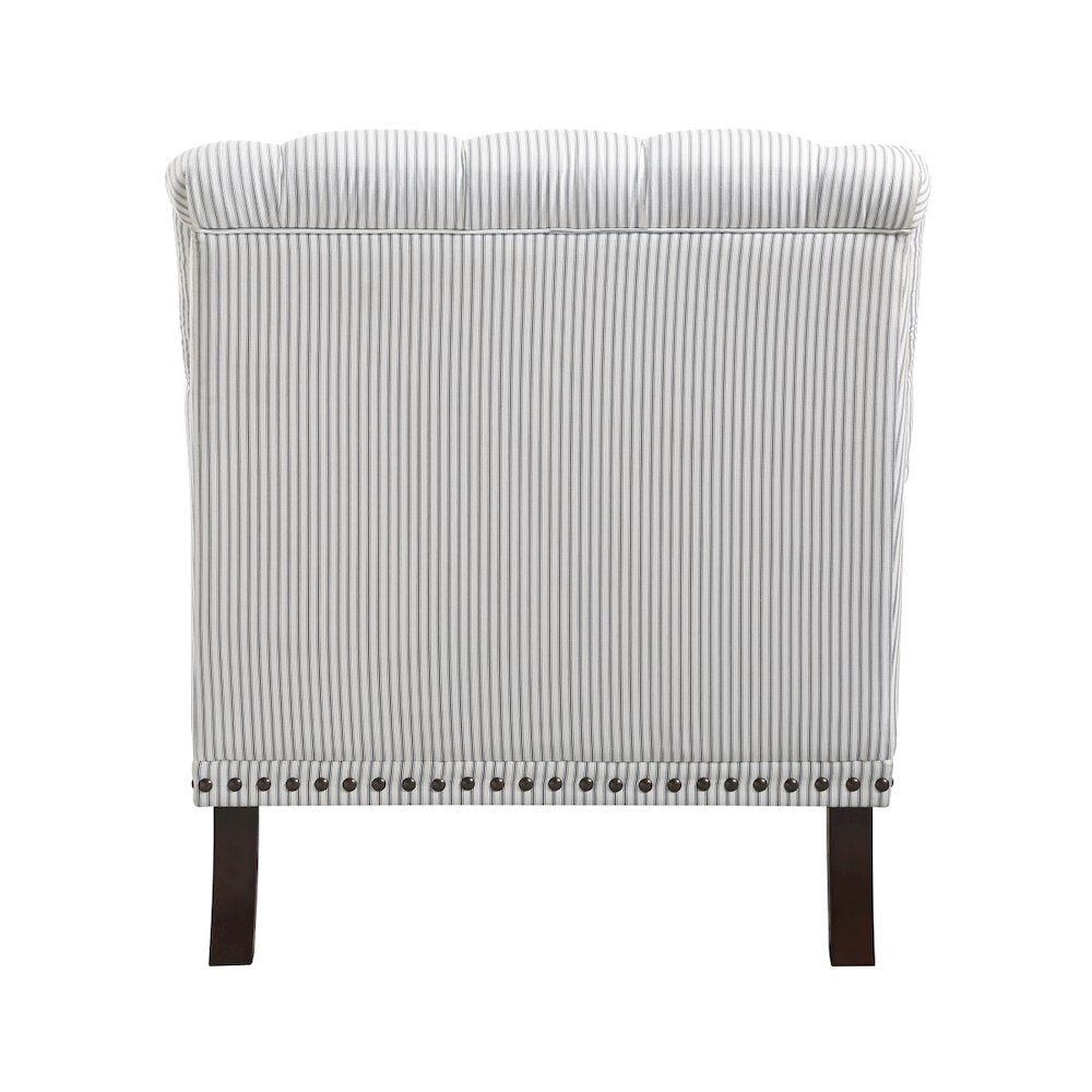 Lexicon Holland Park Textured Fabric Accent Chair in Gray and White