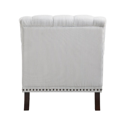Lexicon Holland Park Textured Fabric Accent Chair in Gray and White