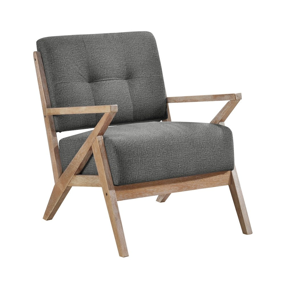 Lexicon Ollen Textured Accent Chair in Dark Gray