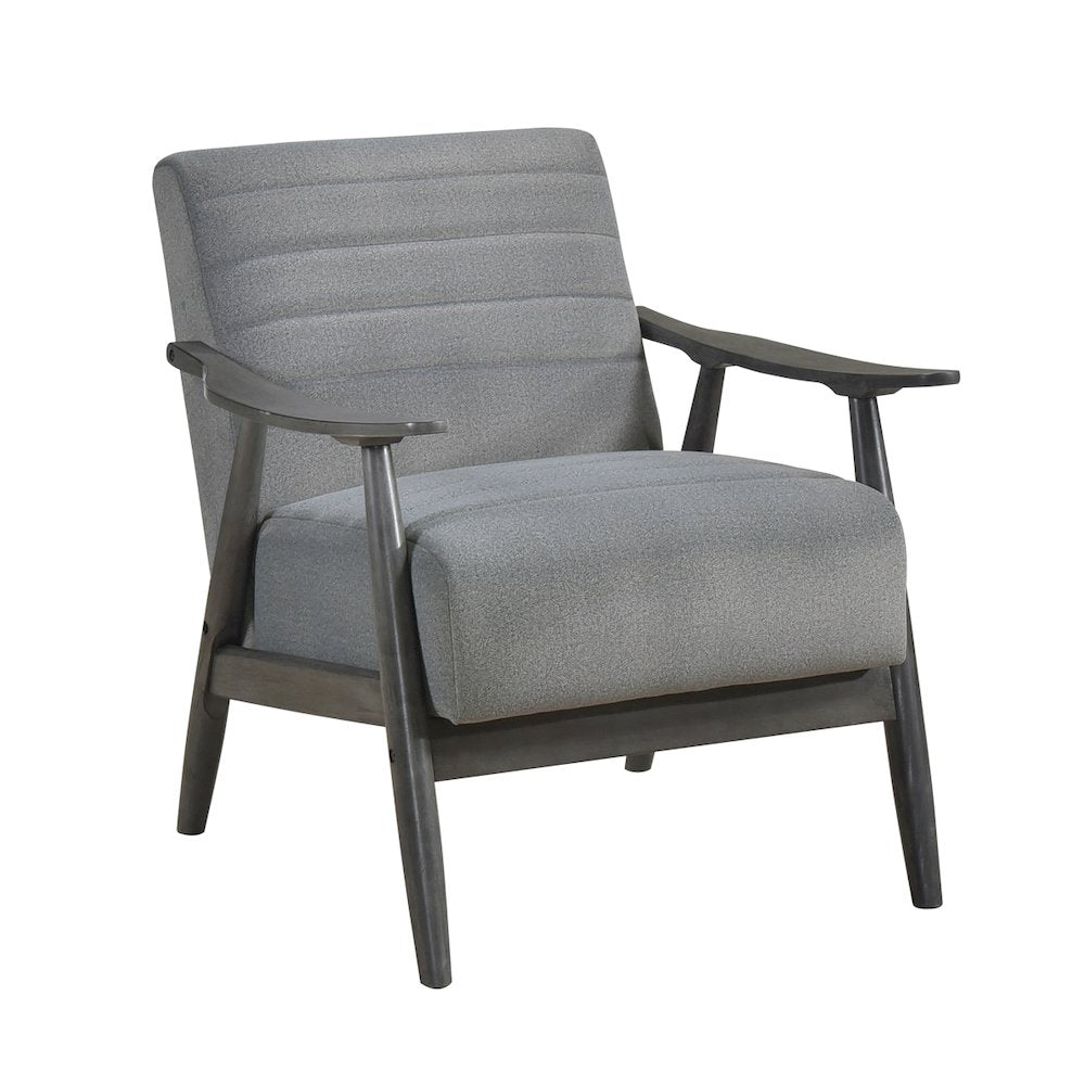 Lexicon Greeley Velvet Accent Chair in Gray