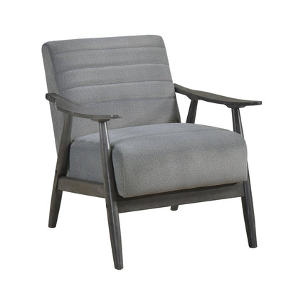 Lexicon Greeley Velvet Accent Chair in Gray